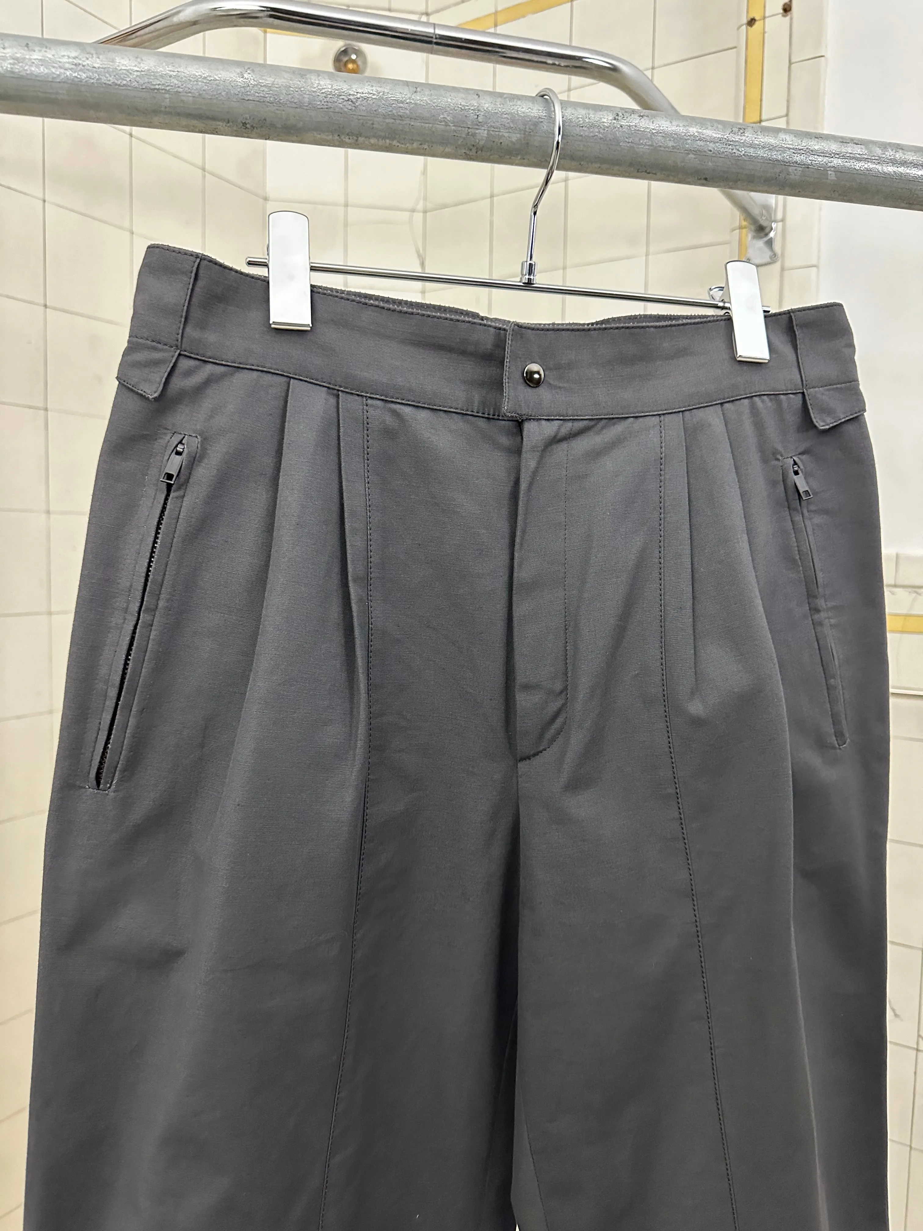 1980s Claude Montana High Waisted Pleated Trousers - Size M