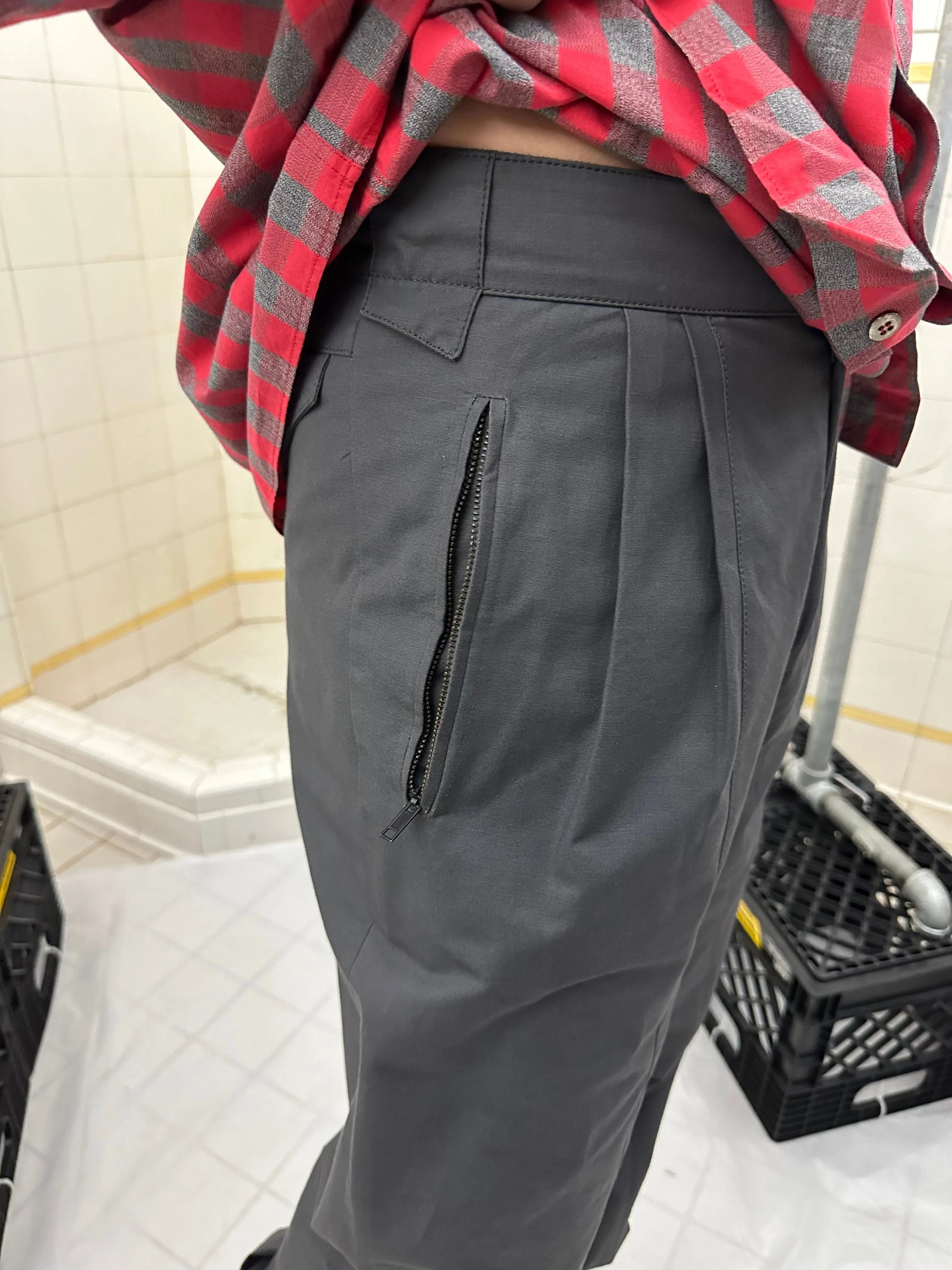 1980s Claude Montana High Waisted Pleated Trousers - Size M