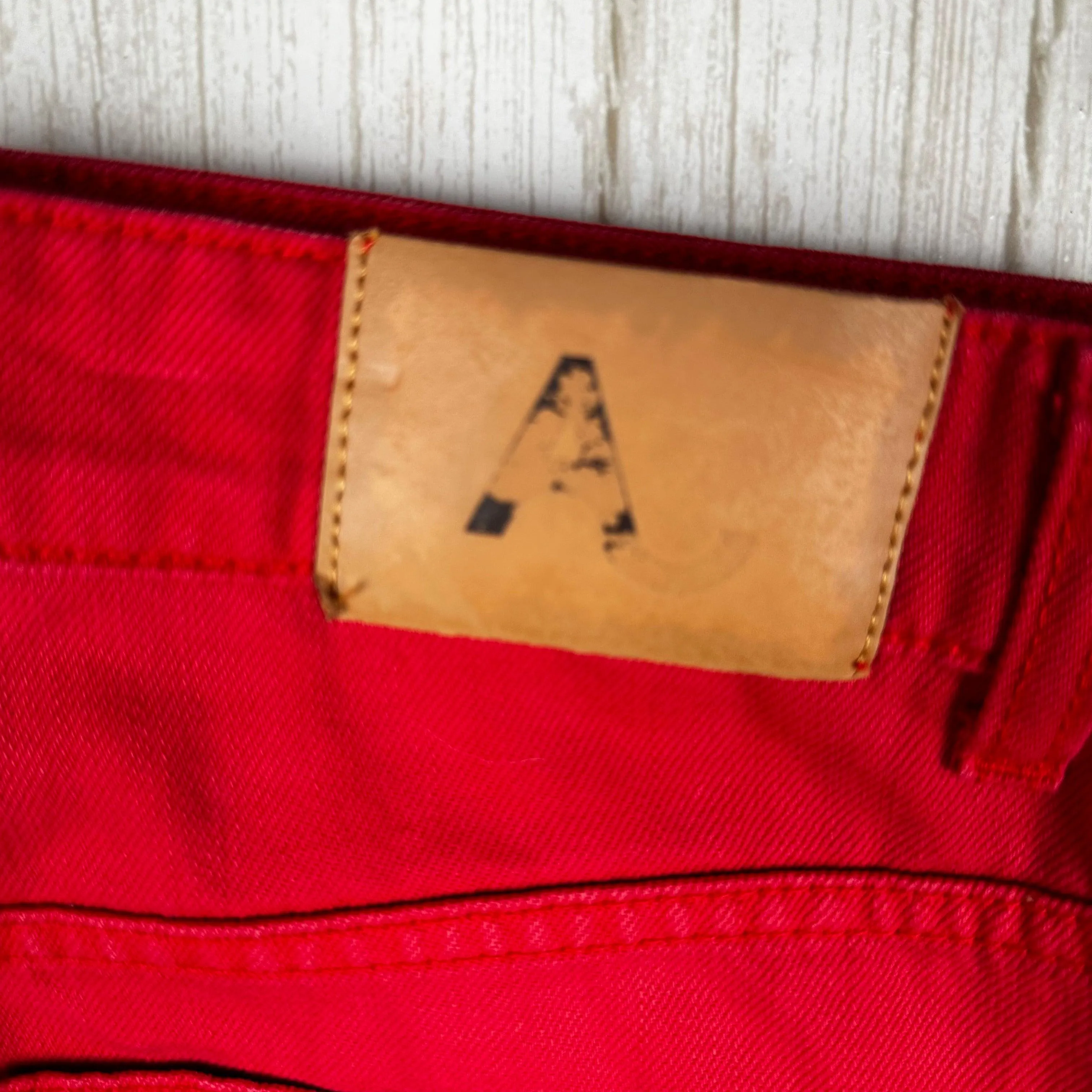 Alexa Chung Red Relaxed Straight Fit Jeans- Size 29