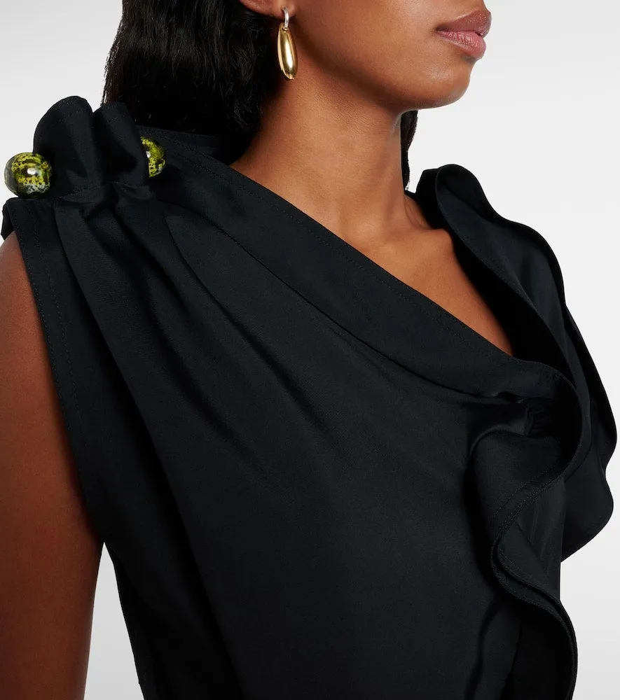 Bottega Veneta Gathered midi dress