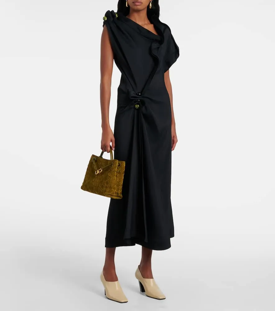 Bottega Veneta Gathered midi dress