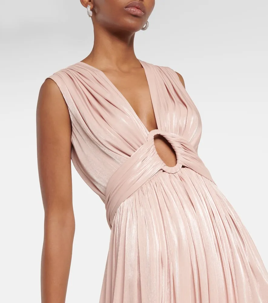 Costarellos Draped satin gown