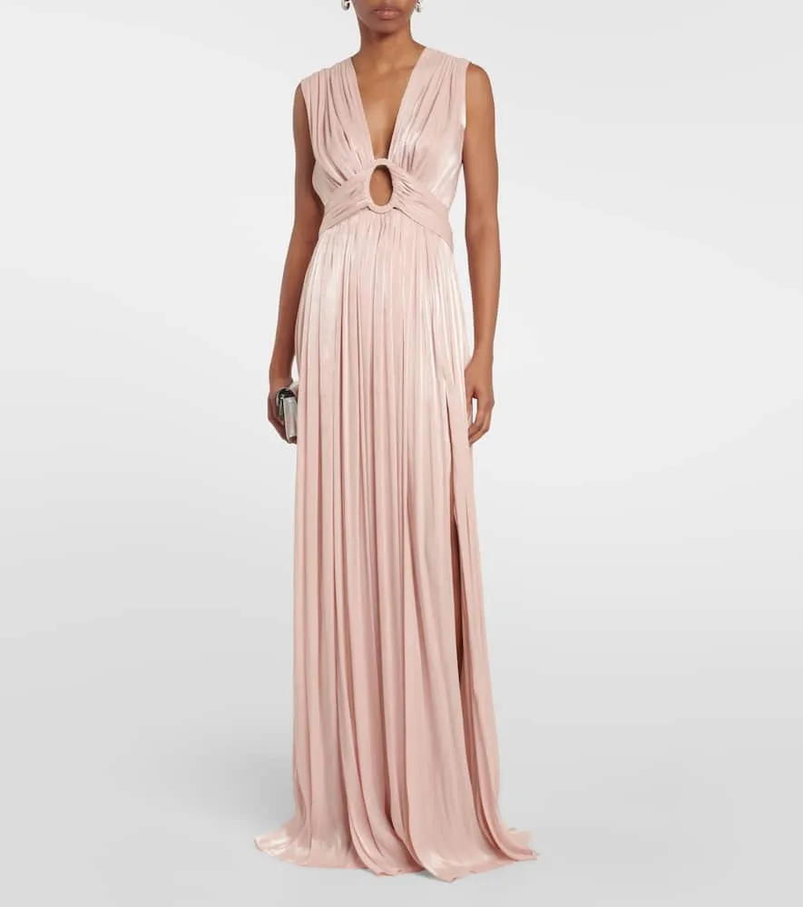 Costarellos Draped satin gown