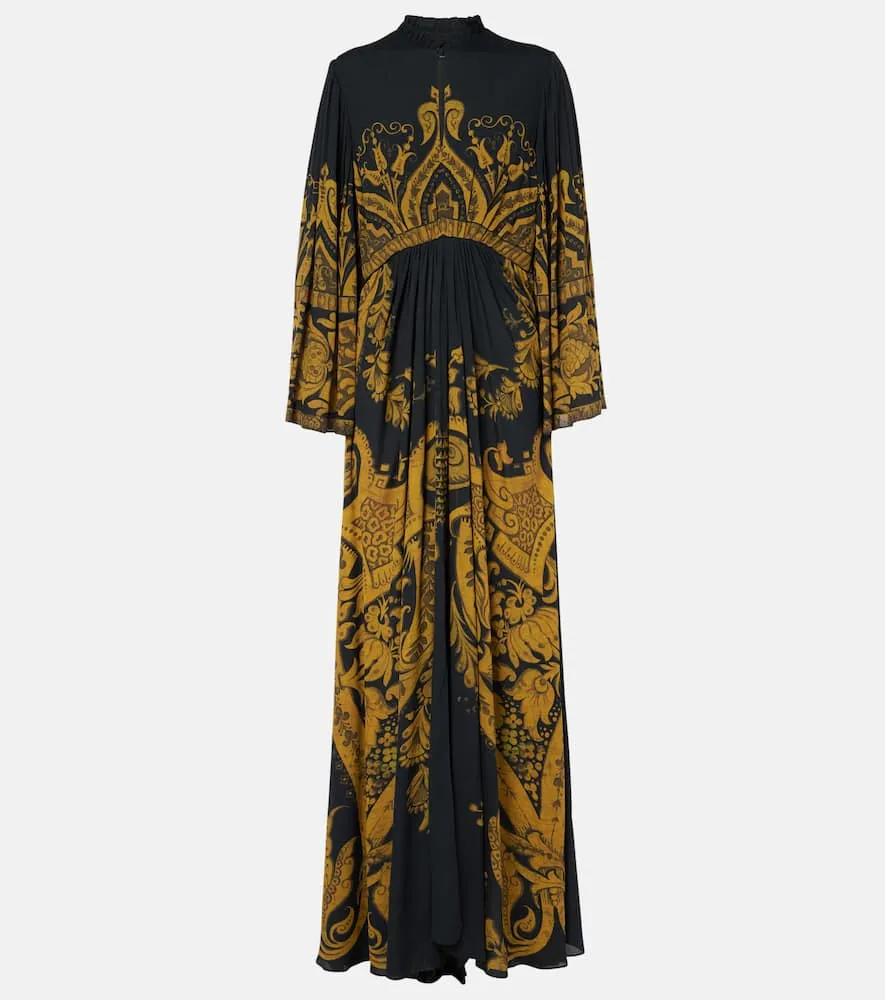 Etro Printed cr√É¬™pe jersey gown