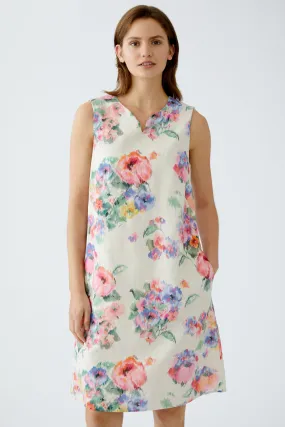 Floral Linen Shift Dress