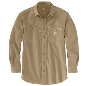 FR FORCE ORIGINAL FIT LONG SLEEVE SHIRT - DKH-Dark Khaki | Carhartt 104138