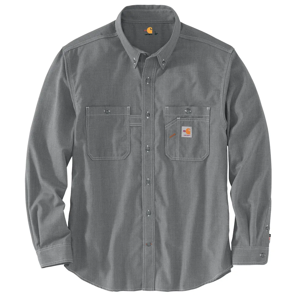 FR FORCE ORIGINAL FIT LONG SLEEVE SHIRT - GRY-Gray | Carhartt 104138