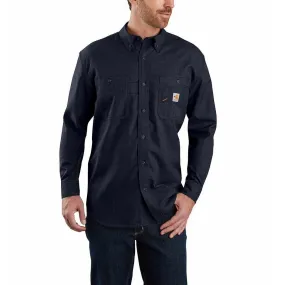 FR FORCE ORIGINAL FIT LONG SLEEVE SHIRT - I26-Navy | Carhartt 104138