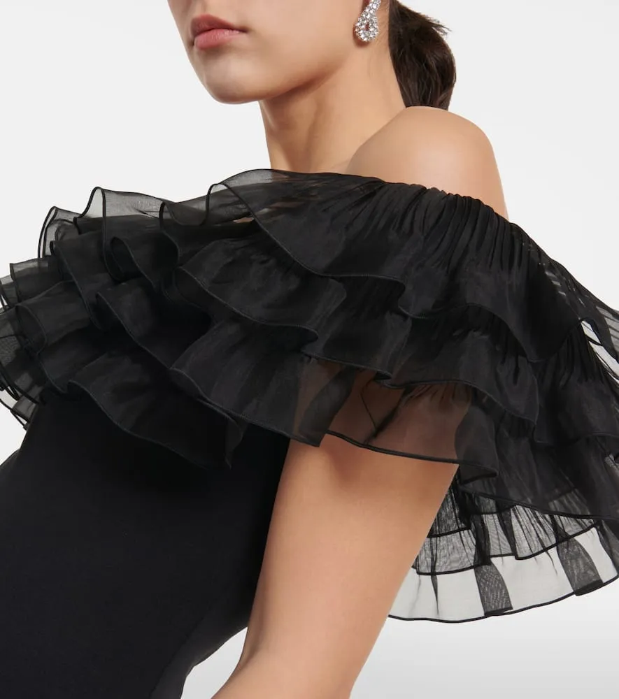Giambattista Valli Off-shoulder ruffle-trimmed maxi dress