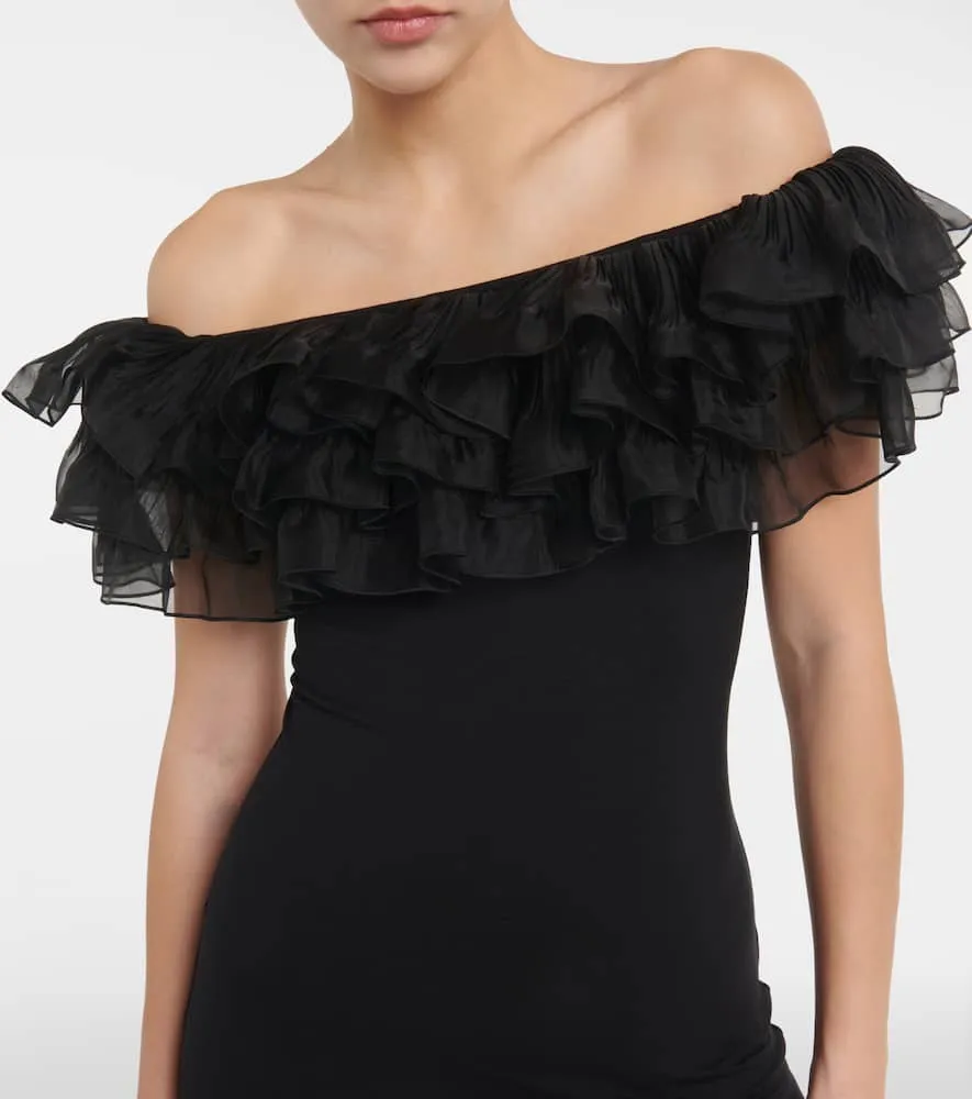 Giambattista Valli Off-shoulder ruffle-trimmed maxi dress