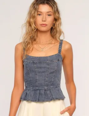 Heartloom | Cecily Corset Denim Top