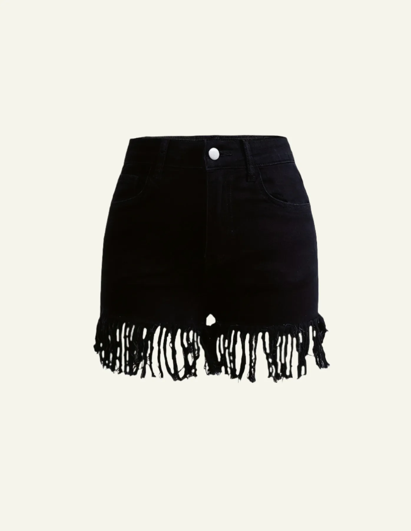 High Waisted Fringe Shorts