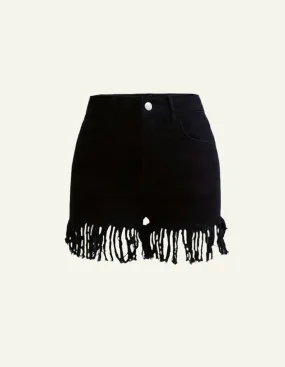 High Waisted Fringe Shorts