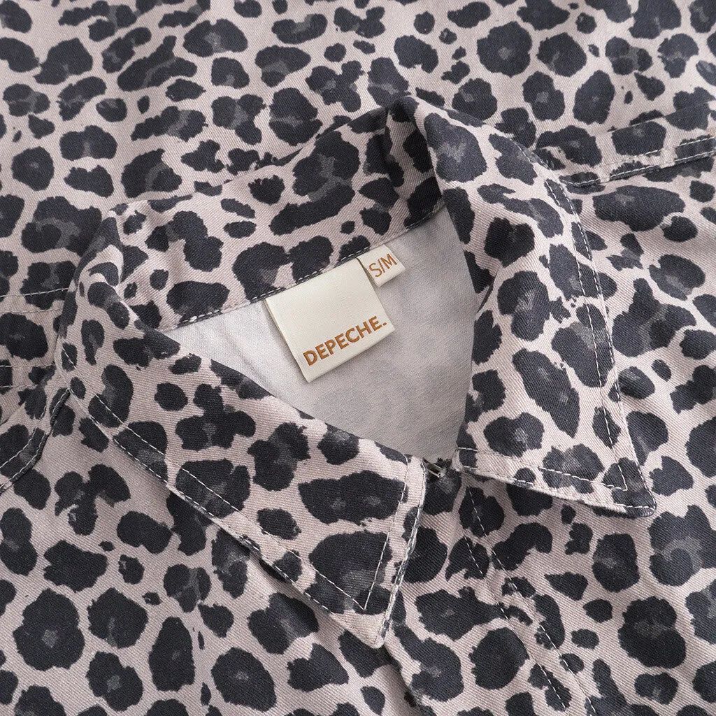 Jane leopard jacket / 100162 - Grey leo print