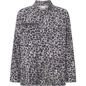 Jane leopard jacket / 100162 - Grey leo print