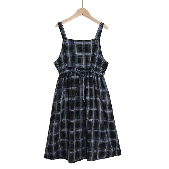 Kawaii Plaid Fashion Pinafore Summer Dress