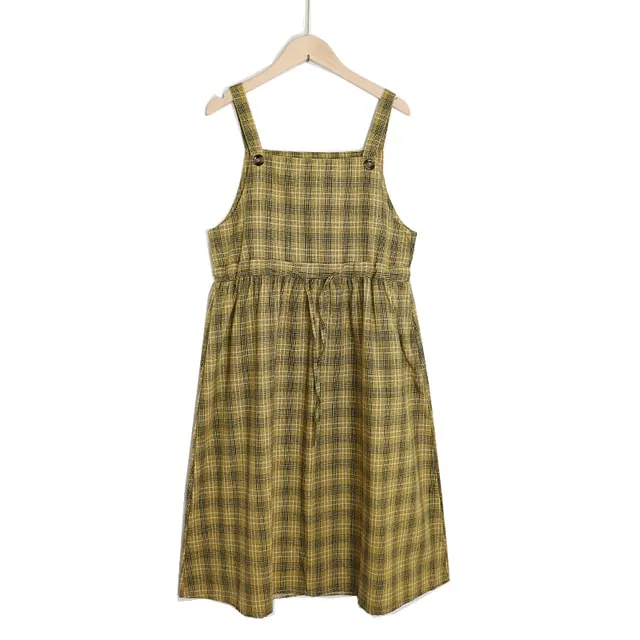 Kawaii Plaid Fashion Pinafore Summer Dress