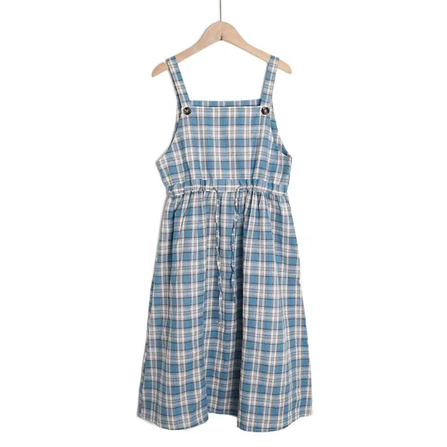 Kawaii Plaid Fashion Pinafore Summer Dress