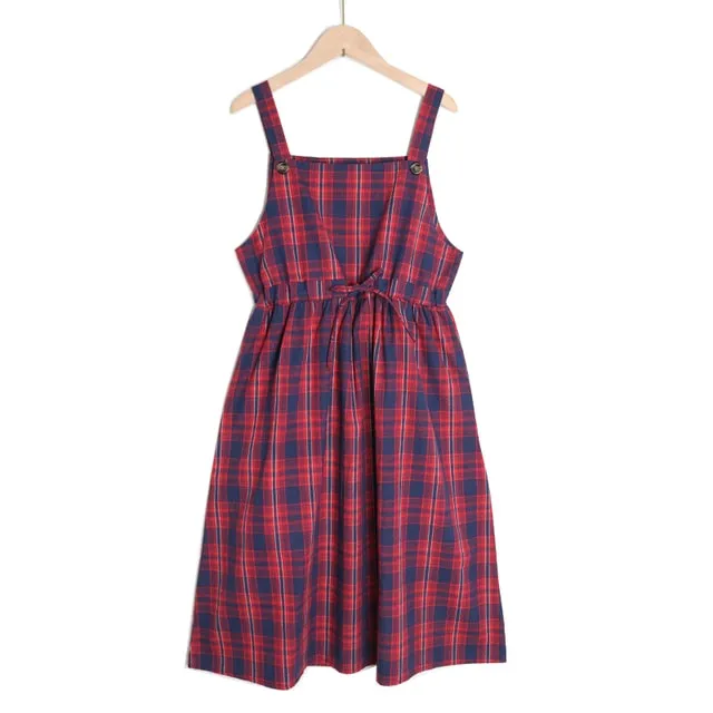 Kawaii Plaid Fashion Pinafore Summer Dress
