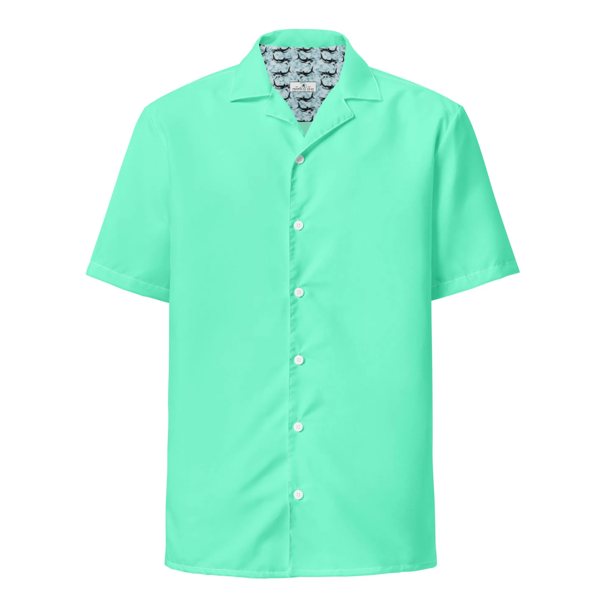 Labelless Aqua Sky Button Down Camp Shirt