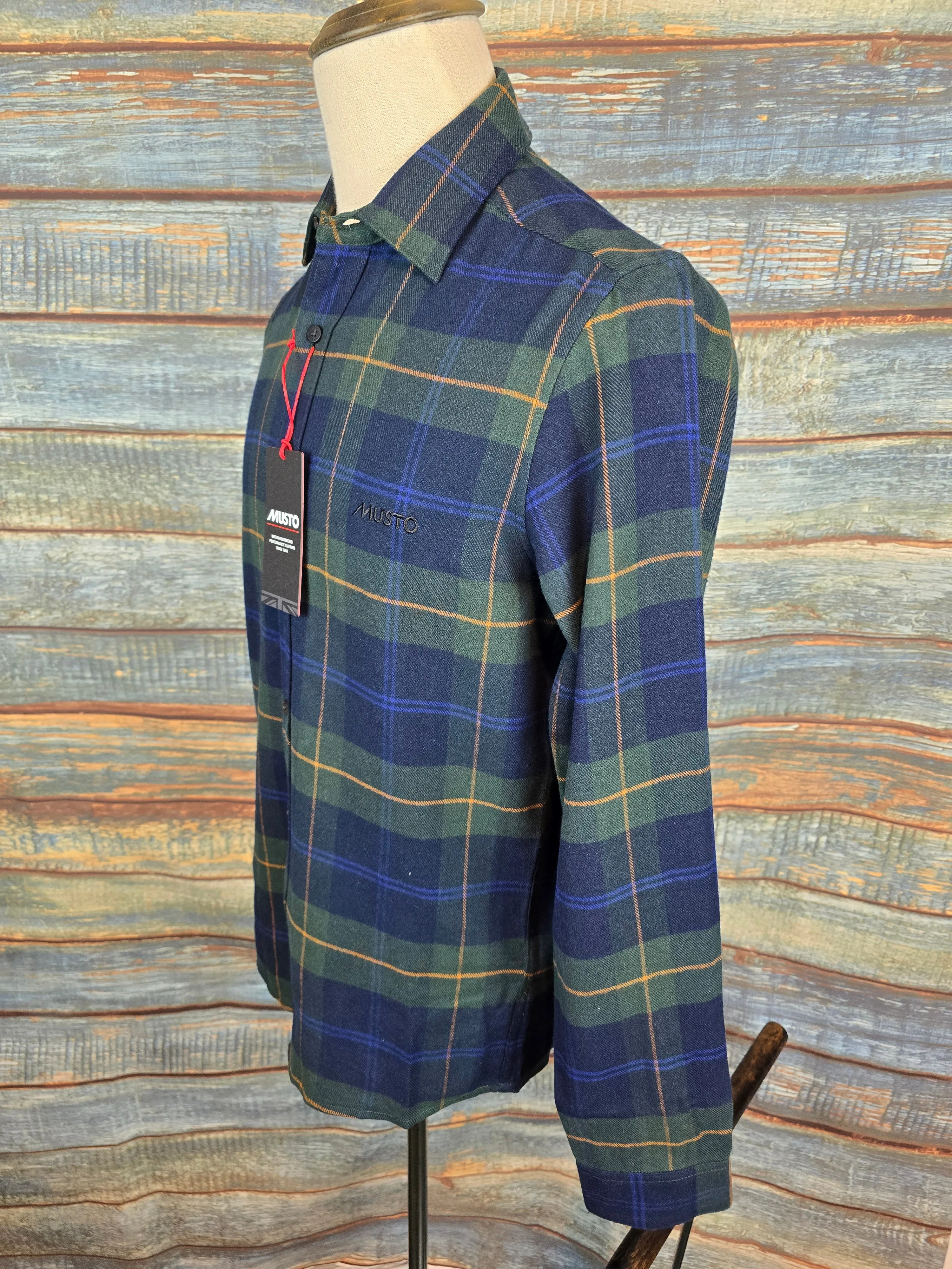 MUSTO MEN'S LONG-SLEEVE PLAID SHIRTS