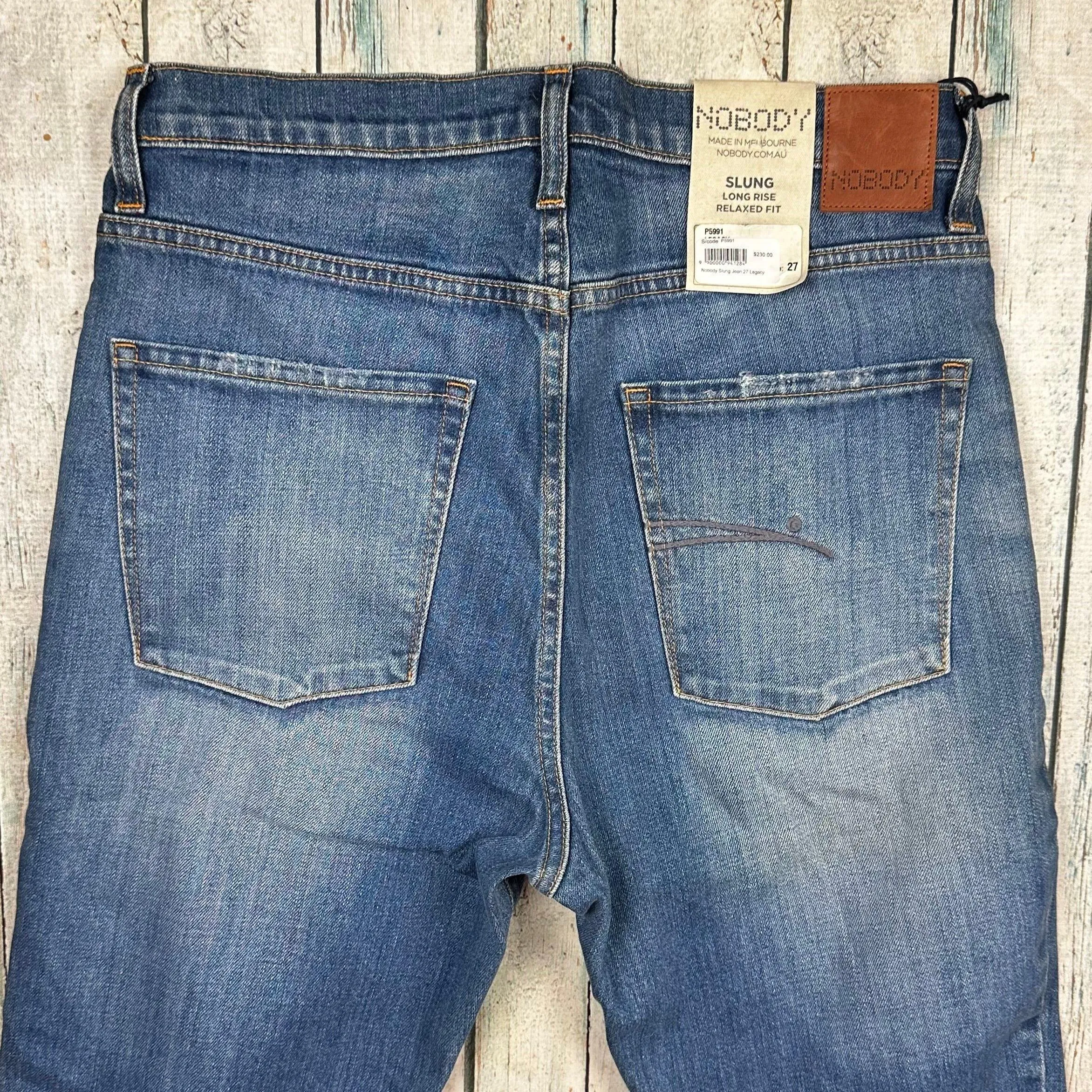 NWT- NOBODY 'Slung' Long Rise Relaxed Fit- Size 27