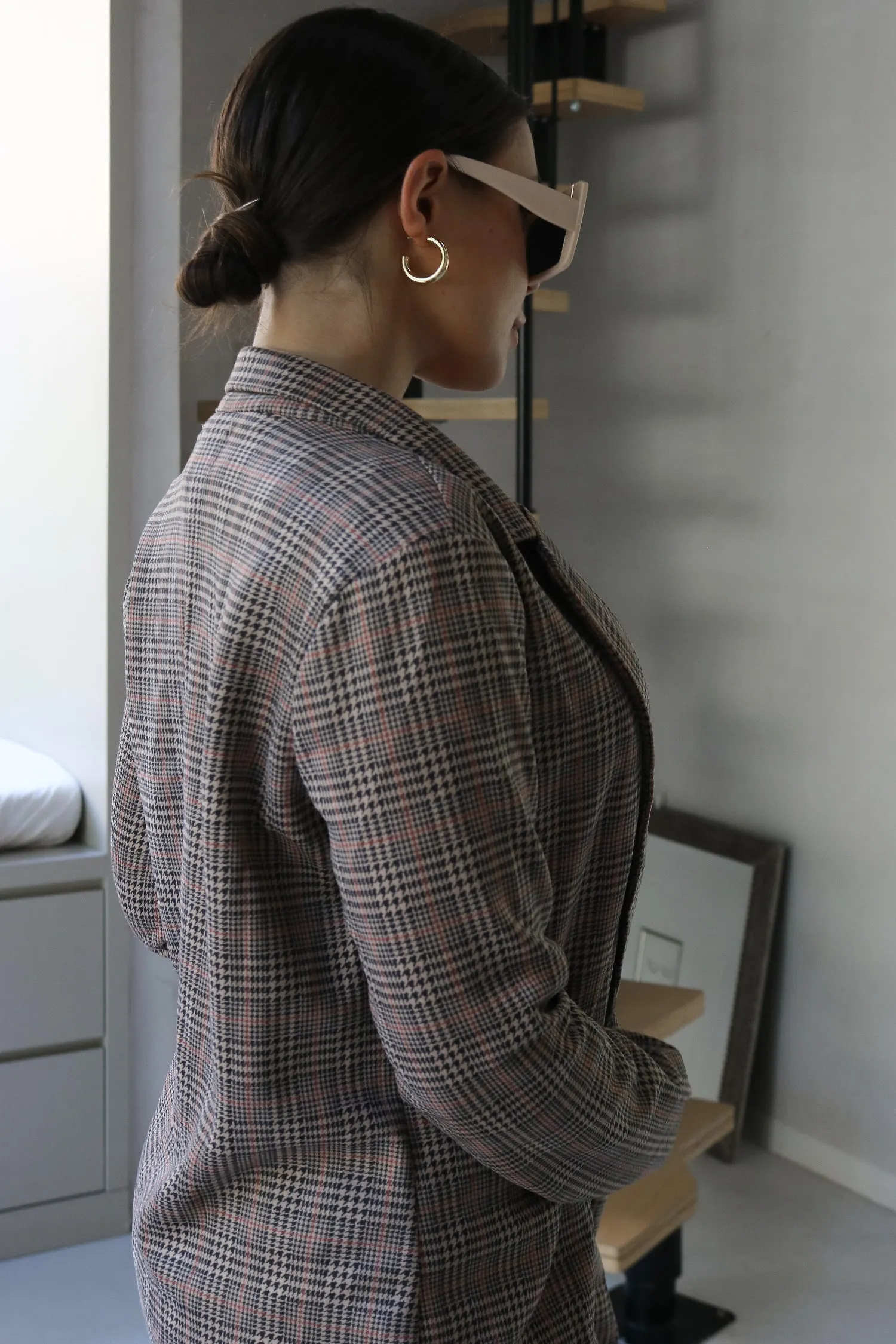 'Princeton' Notched Collar Blazer Jacket in Toffee