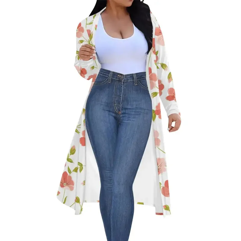 Stay Fly in Our Womens Floral Long Lightweight Kimono Cardigans
