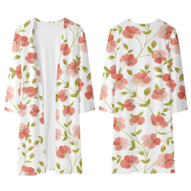 Stay Fly in Our Womens Floral Long Lightweight Kimono Cardigans