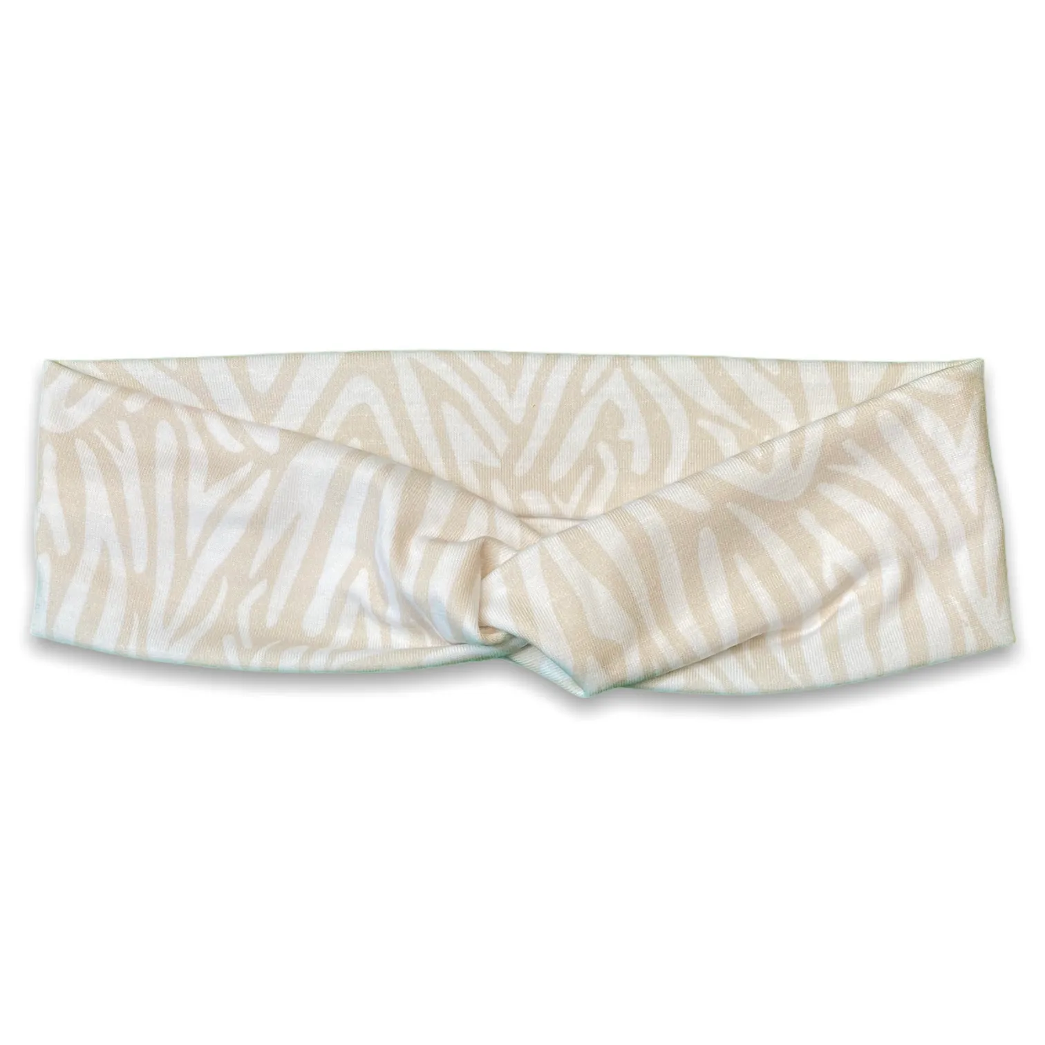 Tan Zebra Print Knotties Headband